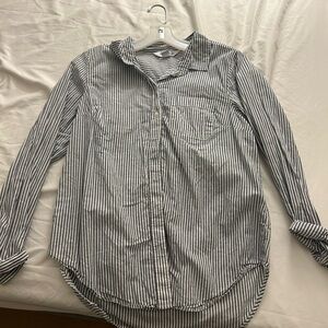 Classic Black and White Striped Men's Shirt